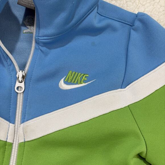Vtg Nike Sweatshirt Youth M 10-12 Colorblock Retro Y2K 80s 90s Zip Track Jacket - Picture 2 of 10